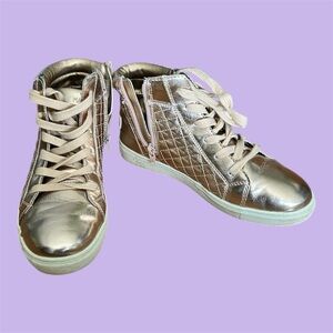 Metallic High-Top Sneakers